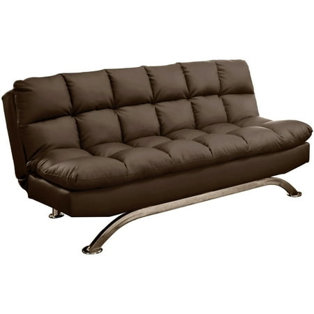 Aristo Futon Sofa in Dark Brown Leatherette