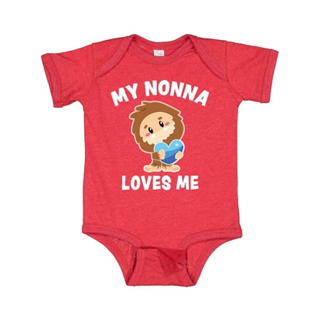 

Inktastic Cute Bigfoot My Nonna Loves Me Gift Baby Boy Bodysuit