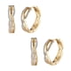 thumbnail image 2 of Aretes Redondos de Zirconia VenDepot Color Oro Metal 2 Pzas, 2 of 2