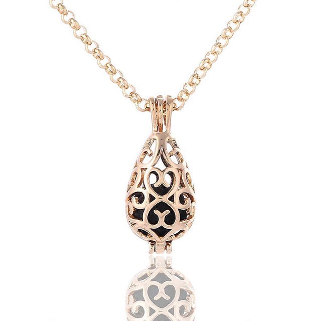 Necklace with Aromatherapy Capability, Hollow Waterdrop Structure, Build
