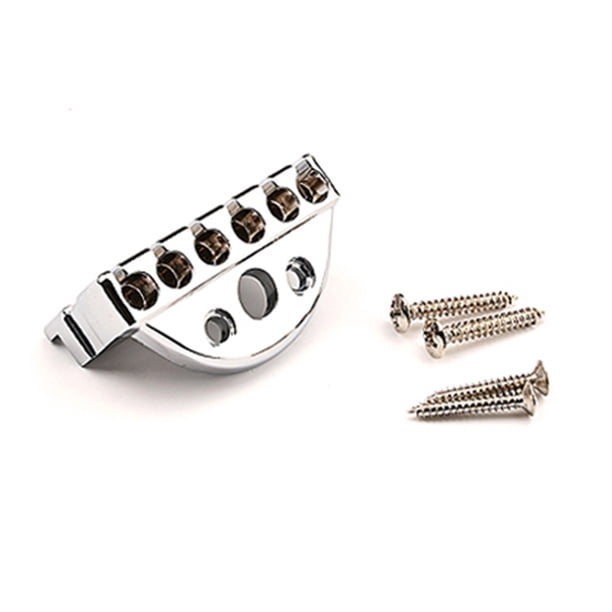 Toystoory Puente de guitarra acústica sin cabeza para principiantes, repuestos de bajo eléctrico de precisión, accesorios de repuesto para estudiantes Accesorios para instrumentos musicales Plata Toystoory OD020259-01