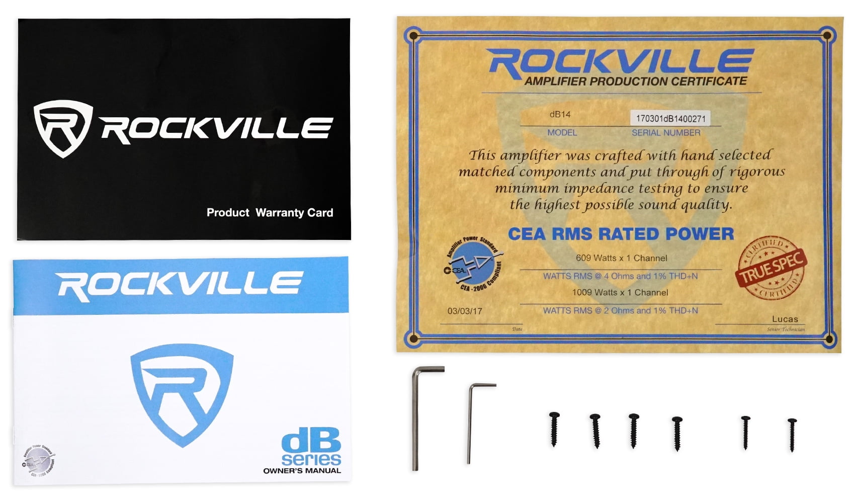 Rockville dB14 4000w Peak/1000w RMS Mono 2 Ohm Amplifier Car Audio Amp