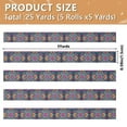 thumbnail image 3 of 5 Rolls Christmas Ribbon 1.5 inch Wide Decorative Ribbon for Gift Wrapping and Holiday Decorations Colorful Delicate Floral, 3 of 7
