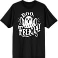 thumbnail image 3 of Boo Ghost Felicia Adult Black Crew Neck Short Sleeve Tee-Medium, 3 of 4