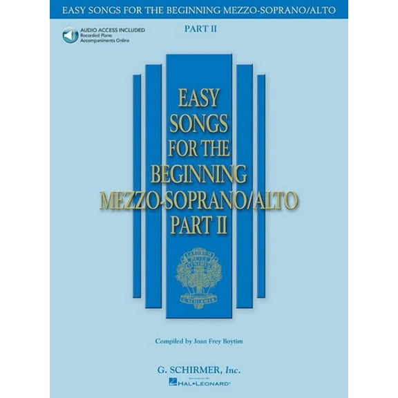 Easy Songs for the Beginning Mezzo-Soprano/Alto - Part II (