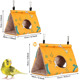 thumbnail image 2 of Nido de pájaro, nido de algodón cálido para invierno, nido triangular para loros, hamaca de franela para pájaros, nido para loros, casa para pájaros, lugar para dormir, 2 of 5