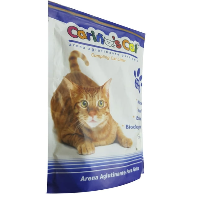 Arena para Gato CARINO Cambia de Color al Contacto con la Humedad Biodegradable Cont 1.75k AG1