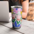 thumbnail image 4 of 20 Oz Pioneer Flower Coffee Tumbler Double Wall Insulated Stainless Steel Water Bottle | Metal Reusable Thermoses Flask with Cup Cap | Leak & Sweat Proof with Anti-Dust Lid, 4 of 7