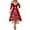 Wine, variant on Women Christmas Outfit Elegant Holiday Party Dress For Festive Dinner Evening Gala Celebration Comfortable Flowy Design Red M