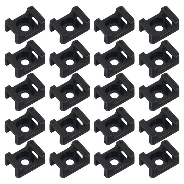 EeaseMX 120 piezas de soportes para bridas de cables, bases para bridas de cables, soporte tipo silla de montar, soporte de base para bridas de cables