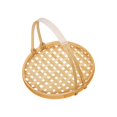thumbnail image 1 of yuksok Handwoven Fruit Basket Bread Baking Tray Bread Basket for Kitchen Table Home Round, 1 of 9