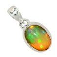 thumbnail image 1 of Ethiopian Opal 925 Sterling Silver Pendant Jewelry ALLP-12422, 1 of 1