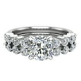 thumbnail image 5 of Round Cut 1.50 Carat Shared-Prong setting Band Wedding Ring Set 18K White Gold (G,VS), 5 of 6