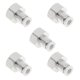 thumbnail image 1 of Conectores de aire de 1/4" hembra para manguera, conector rápido de plástico y metal 3/8" BSPT, 5 piezas tono blanco y plata, 1 of 1