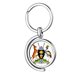 thumbnail image 1 of Uganda Africa National Emblem Rotating keychain Metal Keyring Holder, 1 of 2