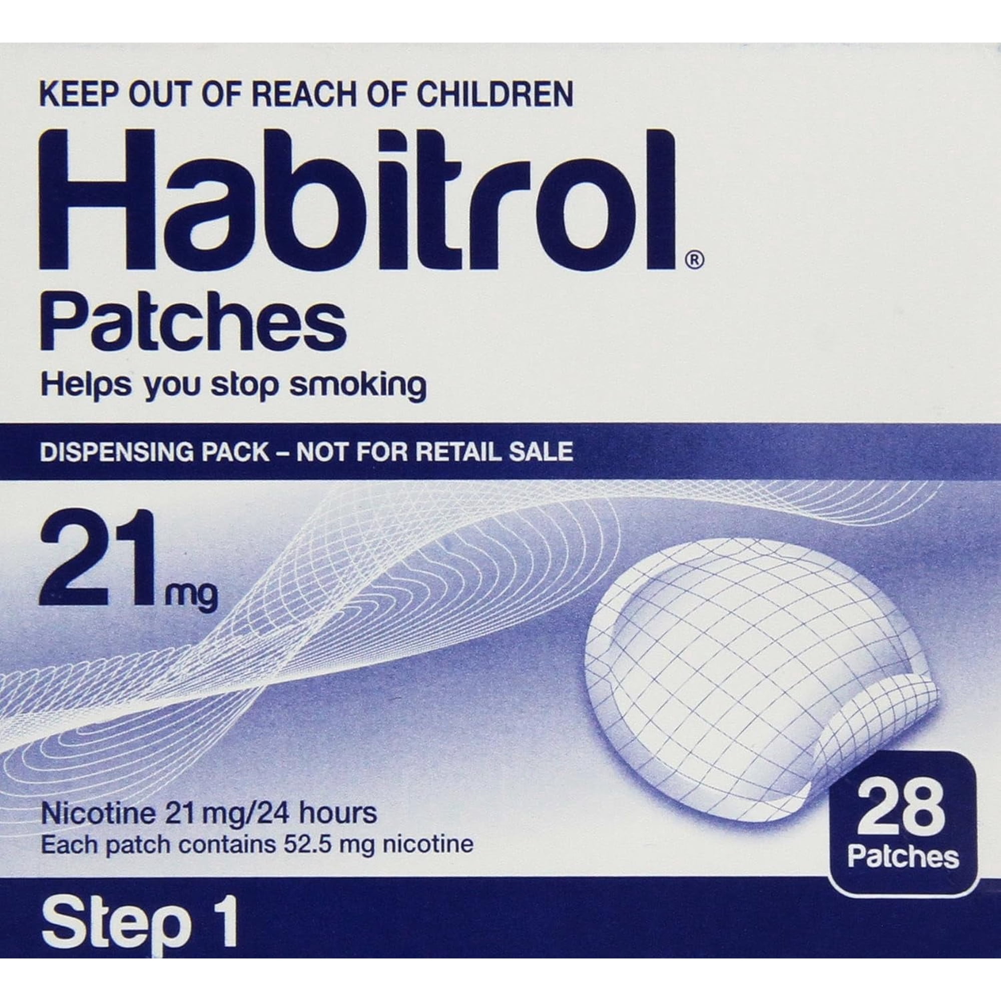 Novartis Nicotine Transdermal System Stop Smoking Aid Patches - 28 Each (Step 1 - 21 Mg)