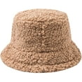 thumbnail image 2 of CoCopeaunts Bucket Hat for Womens Solid Color Lambs Fisherman Hat Cute Girls Outdoor Casual Winter Comfort Warm Fisherman Cap, 2 of 8