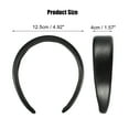 thumbnail image 5 of Unique Bargains Faux Leather Headband Hairband for Women 1.6 Inch Wide Black, 5 of 7