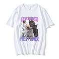 thumbnail image 4 of Camiseta de manga corta para hombre, camisa con certificado de Coño, gato, Meme, informal, Vintage, de gran tamaño, ropa de calle, 4 of 5