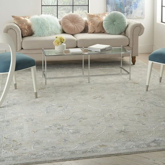 Nourison Asher Persian Light Grey 7'10" x 10'4" Area Rug, (8x10)