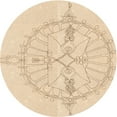 thumbnail image 1 of Ahgly Company Machine Washable Indoor Round Transitional Moccasin Beige Area Rugs, 8' Round, 1 of 7