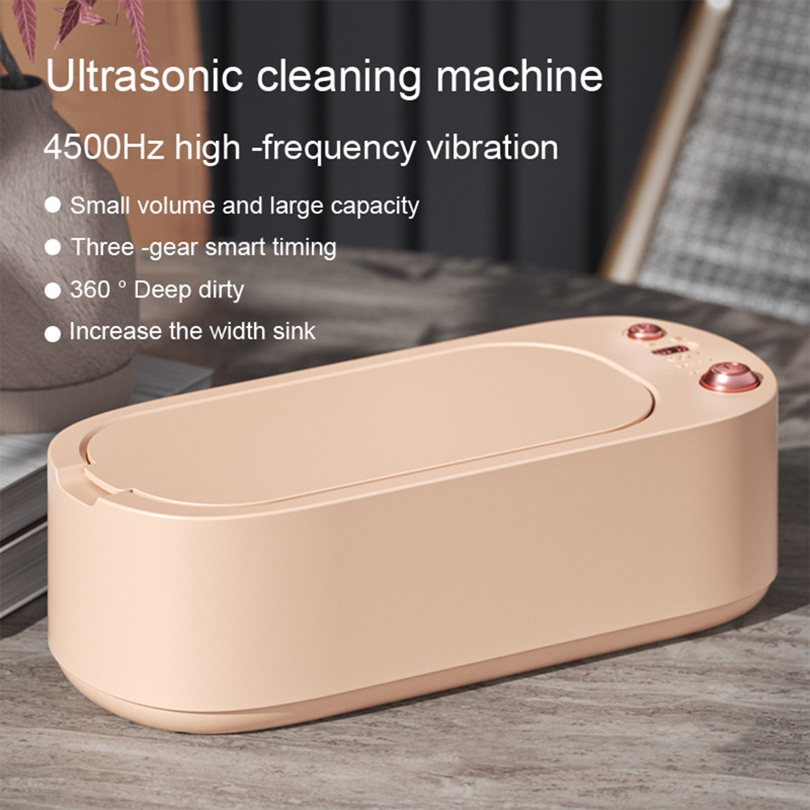 Pebbuoy 1 Set 400ML Cleaning Machine Efficient Jewelry Cleaner for Eyeglasses Ring Earring Necklaces Watch Strap