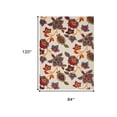 thumbnail image 5 of HomeRoots 505616 7 x 10 ft. Multicolor Floral Stain Resistant Non Skid Rectangle Area Rug, 5 of 5