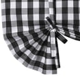 thumbnail image 5 of GlowSol Tie Up Curtain Buffalo Check Plaid Farmhouse Adjustable Blackout Kitchen Curtain for Cafe Windows, 42"W x 63"L, Black White, 5 of 6