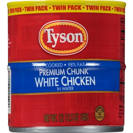 (2 Cans) Tyson Premium Chunk White Chicken Breast, 12.5 (Best Pre Cooked Chicken Breast)