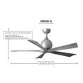 thumbnail image 5 of Matthews Fan Company Ir5-52 Irene-5 52" 5 Blade Indoor Ceiling Fan - Textured Bronze /, 5 of 7