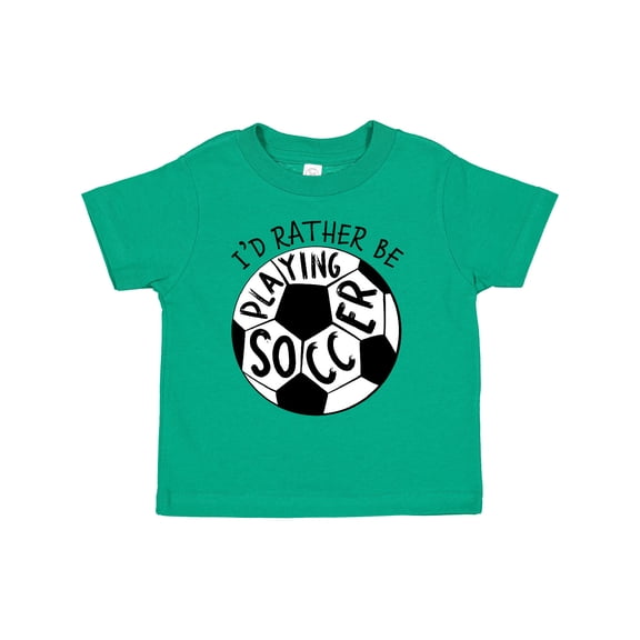 Inktastic I'd Rather Be Playing Soccer Boys or Girls Toddler T-Shirt