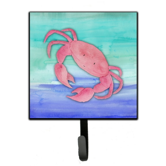Carolines Treasures BB7420SH4 Crab Watercolor Leash or Key Holder Single Hook multicolor
