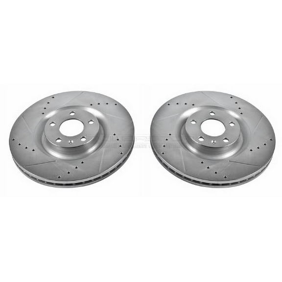 Power Stop EBR821XPR Evolution Drilled & Slotted Rotors -Front