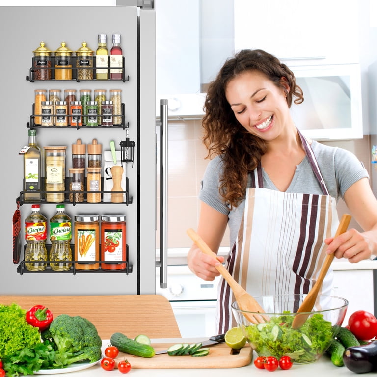 Yeabett 4-Pack Magnetic Spice Rack for Refrigerator photo 5