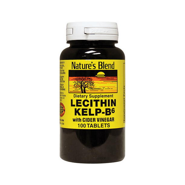 Nature's Blend Lecithin KelpB6 with Cider Vinegar 100 Tabs Walmart