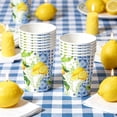 thumbnail image 5 of 10 Pcs Lemon Cups Blue Tiles Paper Yellow Cups,Freshly Graduated Lemon Decor Lemonade Party Decorations,for Birthday Summer Wedding, 5 of 6