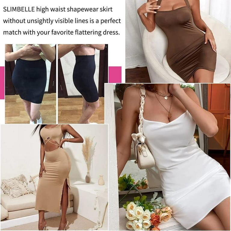 Woman Seamless Slimming Half Slip Dress High Waist Tummy Control