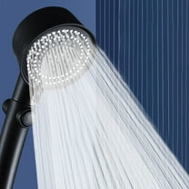 AuroraX Adjustable Spray Shower Head Kit,High Pressure Black Handheld Showerhead with 5ft Hose/Holder 6 Spray Settings Power Cleaning Easy Installation