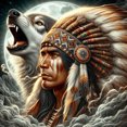 thumbnail image 1 of Indian and Wolf - Peinture Diamant DIY, 1 of 6