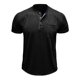 thumbnail image 3 of pstuiky camisetas de hombre, Blusa de manga corta con cuello vuelto, bolsillos y botones de color liso para hombre camisetas de hombre xxl, 3 of 5