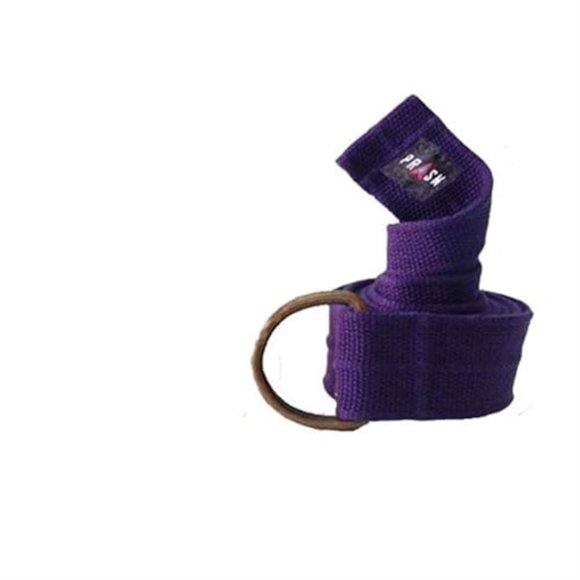 Cinturón de Lona PRASM Ajustable con Hebilla D-Ring Morado 114 cm