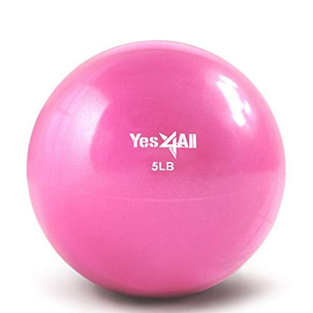Yes4All 5 lb Toning Ball - Soft Medicine Ball/Wall Medicine Ball for Full Body Dynamic Exercises