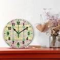 thumbnail image 2 of Yayeee 10" Wall Clock Battery Operated Quartz Round Silent Non-Ticking Home Decor, Retro Beige Stars, 2 of 6
