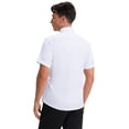 thumbnail image 3 of Unique Bargains Men's Short Sleeve Lightweight Business Formal Button Down Shirt S White, 3 of 6