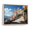 thumbnail image 3 of Designart "Italian Coastal Village Views I" Oversized Landscapes Framed Wall Art - Global Blue Landscape Italy Living Room Framed Canvas Art, 3 of 7