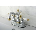 thumbnail image 2 of Kingston Brass KB1604PL Heritage 4 in. Centerset Bathroom Faucet, Polished Chrome/Polished Brass, 2 of 4