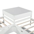 thumbnail image 6 of Twin Size L-Shaped Platform Bed Frame with Trundle and Storage Drawers Linked with Built-in Desk, Wooden 3 Twin Beds in One Bedroom Bed Frame for Teens Adults, No Box Spring Needed, White, 6 of 7