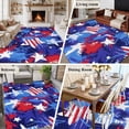 thumbnail image 6 of Abstract White Star Washable Area Rug 5 x 7 ft Red Blue Ink Splatter Graffiti Modern, Soft Non Slip Rugs Stain Repellent Indoor Felt Carpet for Living Dining Room Bedroom Home Office, 6 of 9