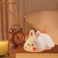 thumbnail image 4 of KER Lampe Lampe Bunny Rabbit Veilleuse en Silicone Lumière DEL Rechargeable en Silicone à Intensité Réglable Veilleuse de Chambre Lampes de Chevet pour l'Allaitement, 4 of 7