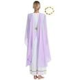 thumbnail image 2 of TiaoBug Womens Ancient Greek Costume Grecian Sleeveless Roman Queen Dress God Toga with Headwear Lavender 3XL, 2 of 7